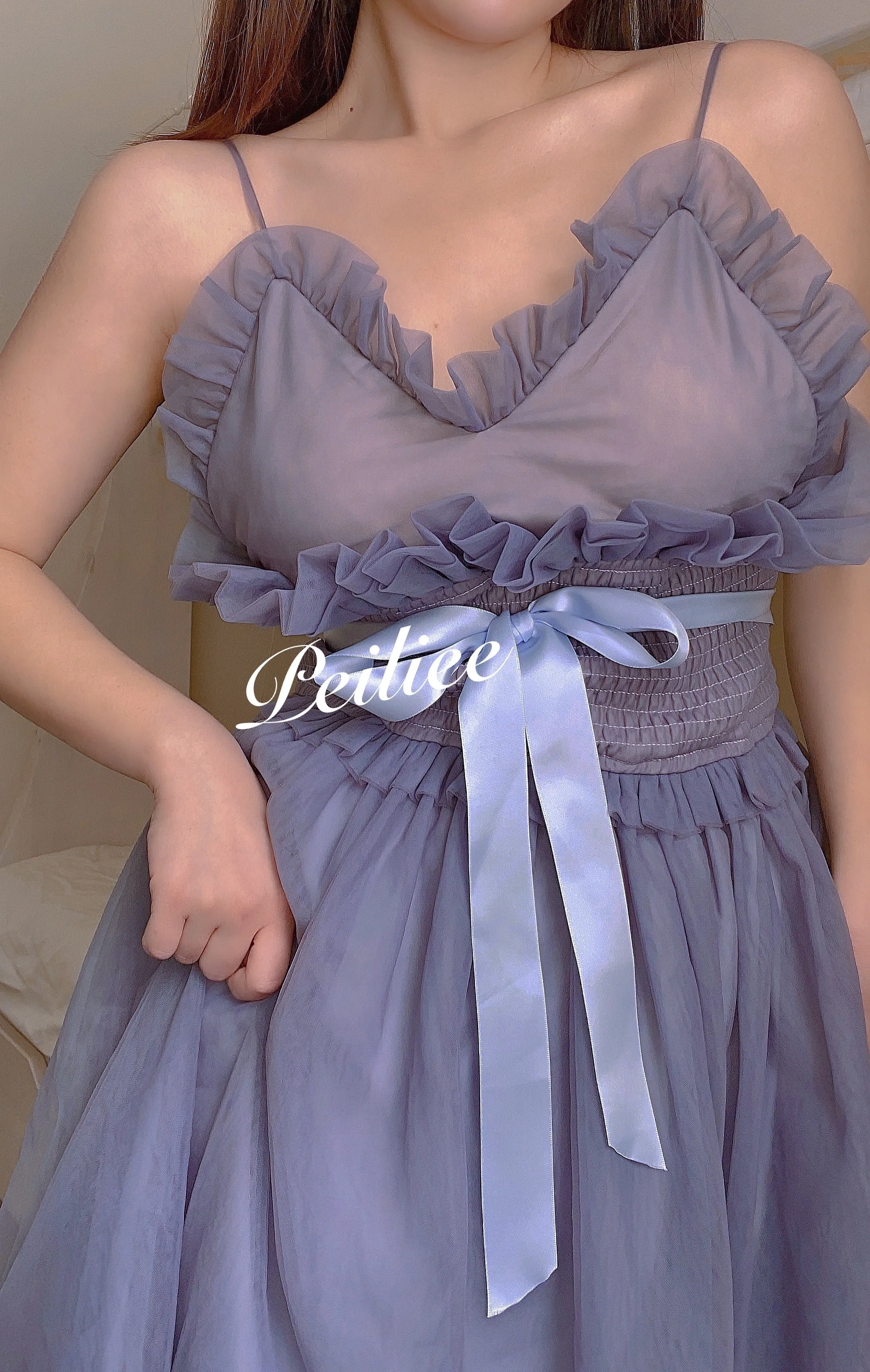 Iris Pallida Lam Lavender Dress