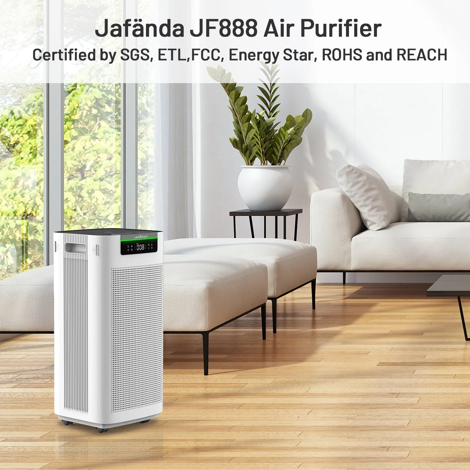 Jafanda air purifier filter replacement (2 Pack) - H13 True HEPA Filter, Activated Carbon, Removes Pollen, Dust, Pet Dander, Odors, Smoke, and More