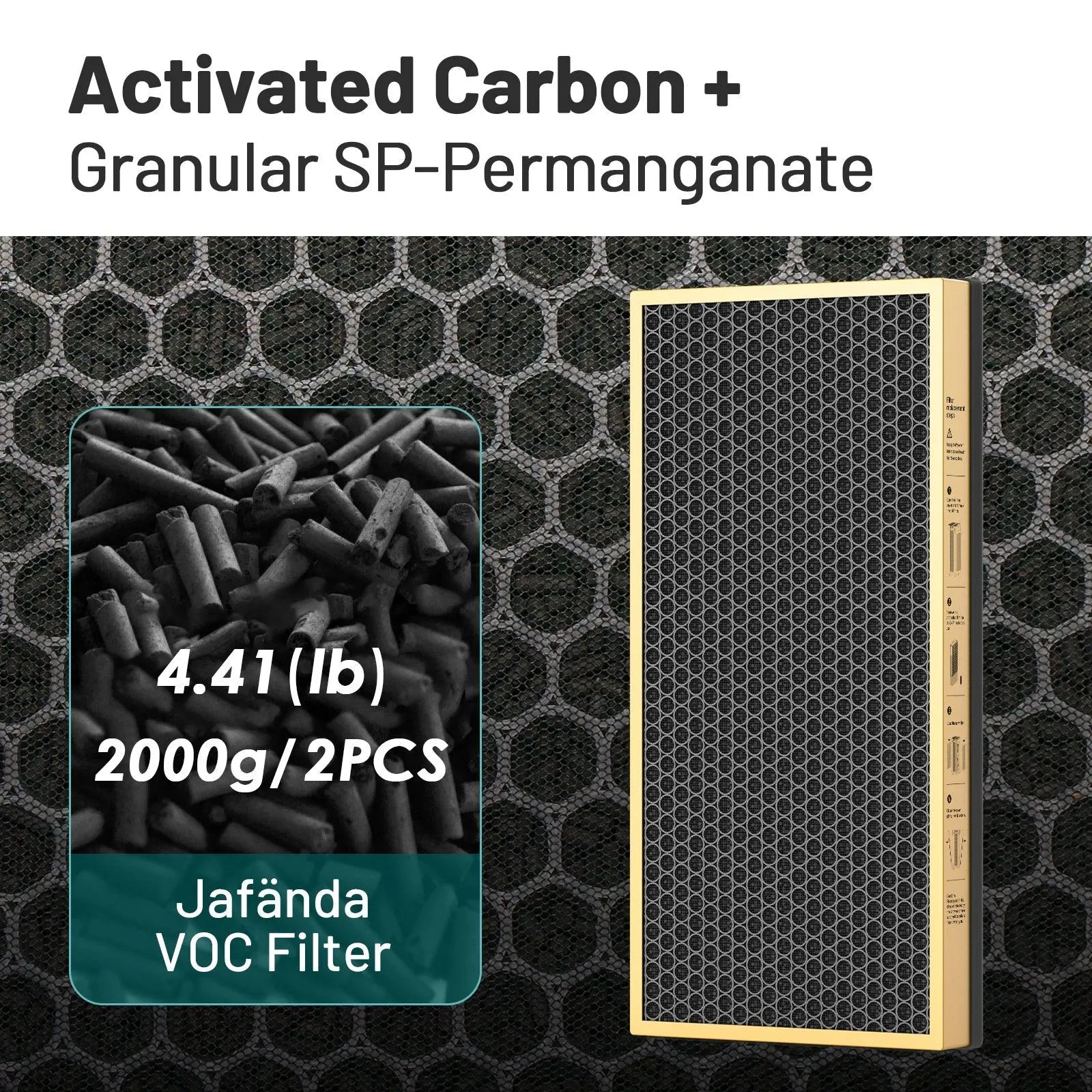 Jafända® JF888 VOC Replacement Filter, 2 Pack