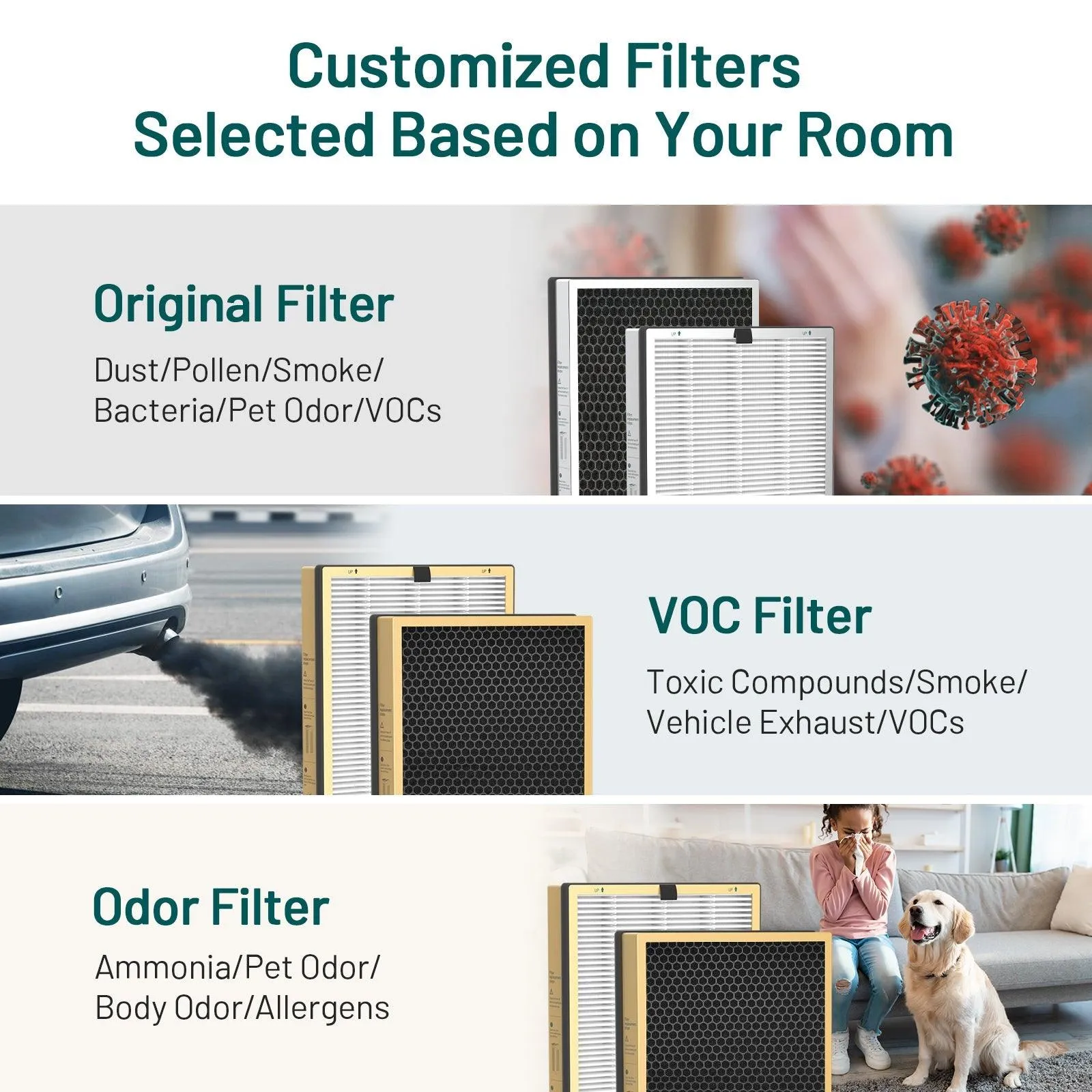 Jafända® JF888 VOC Replacement Filter, 2 Pack