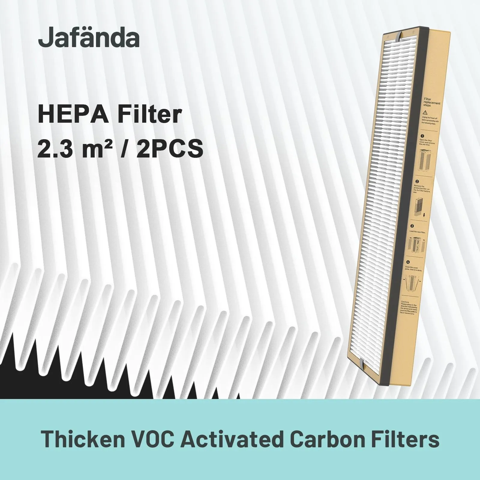 Jafända® JF888 VOC Replacement Filter, 2 Pack