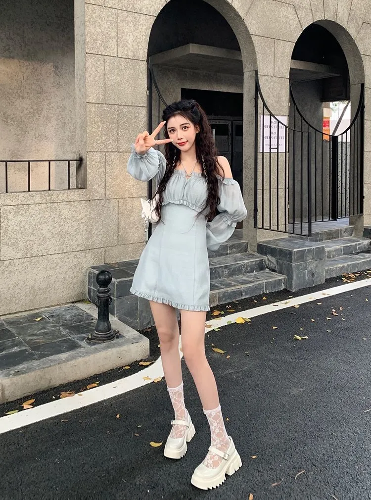 Korean Long Sleeve Fairy Dress