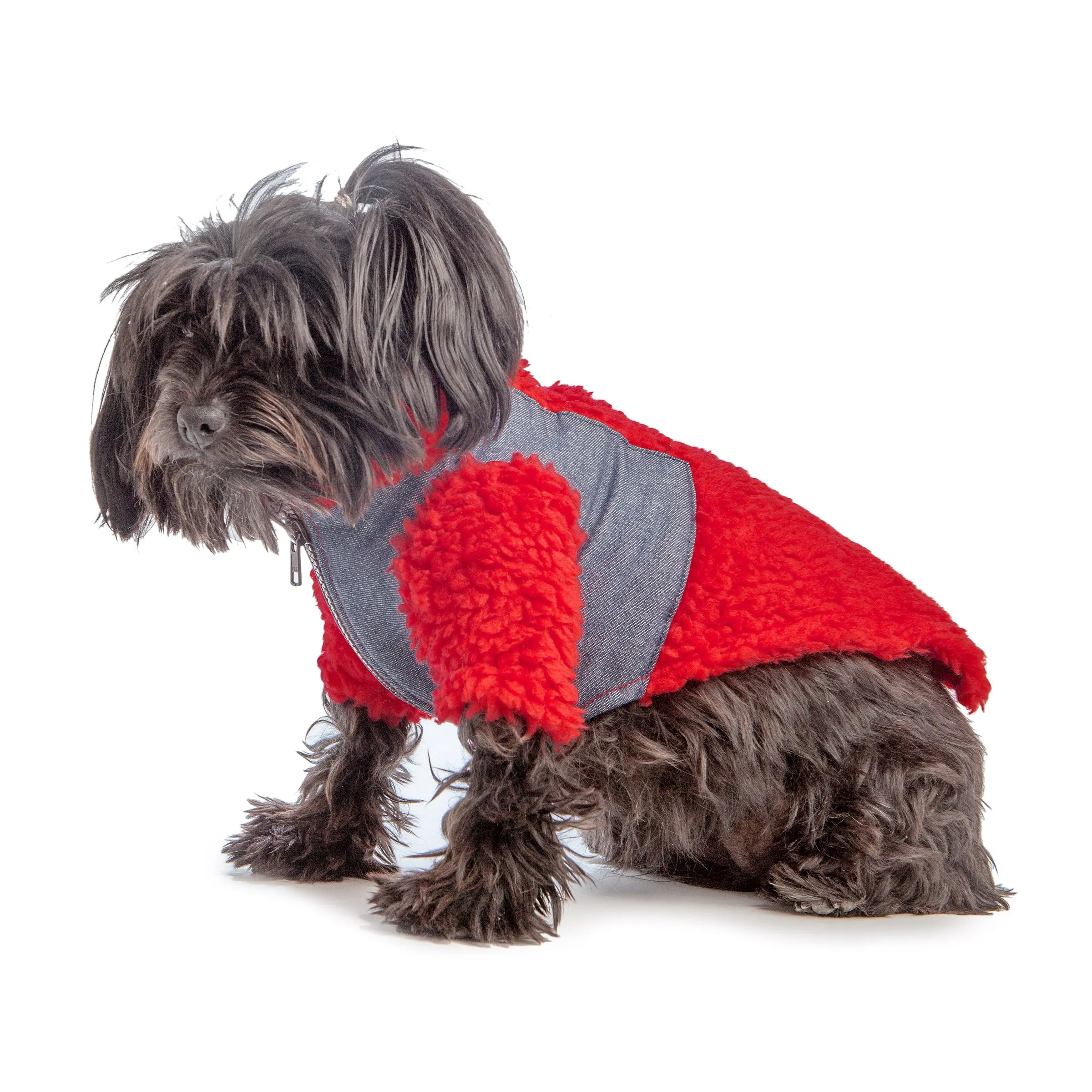 Monkey Fleece in Red and Denim (DOG & CO. Exclusive) (FINAL SALE)