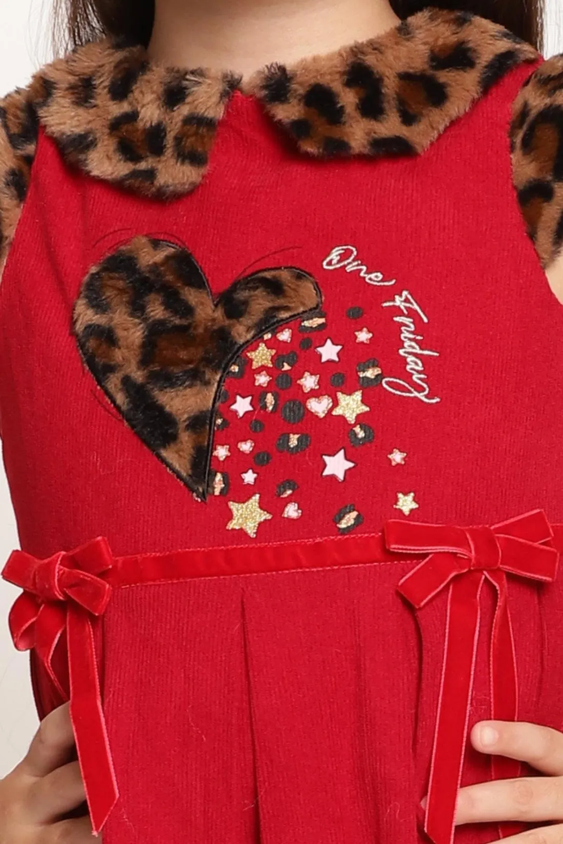 One Friday Red Solid Dress