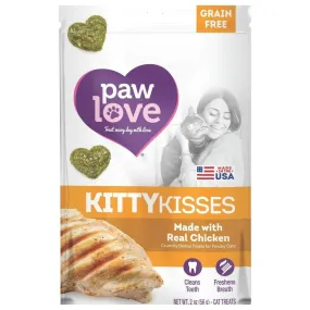 Delicious 2 oz Bag of Paw Love Cat Treats with Real Chicken - Kitty Kisses