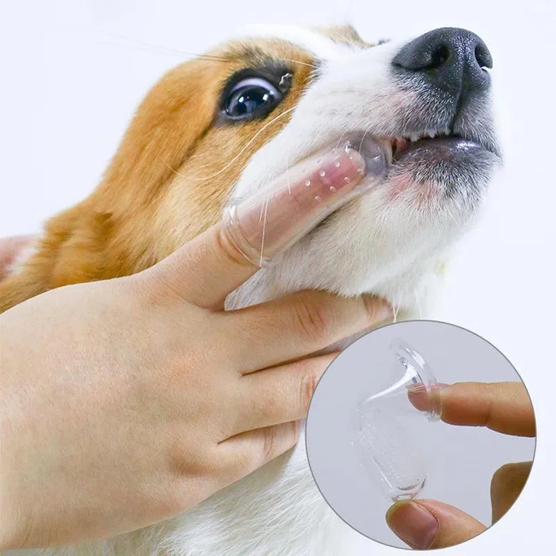 Pet Dental Finger Toothbrush for Cats and Dogs: Fresh Breath & Healthy Gums