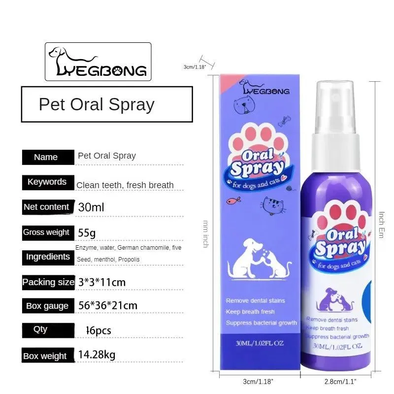 Pet Oral Spray Clean Teeth Fresh Breath