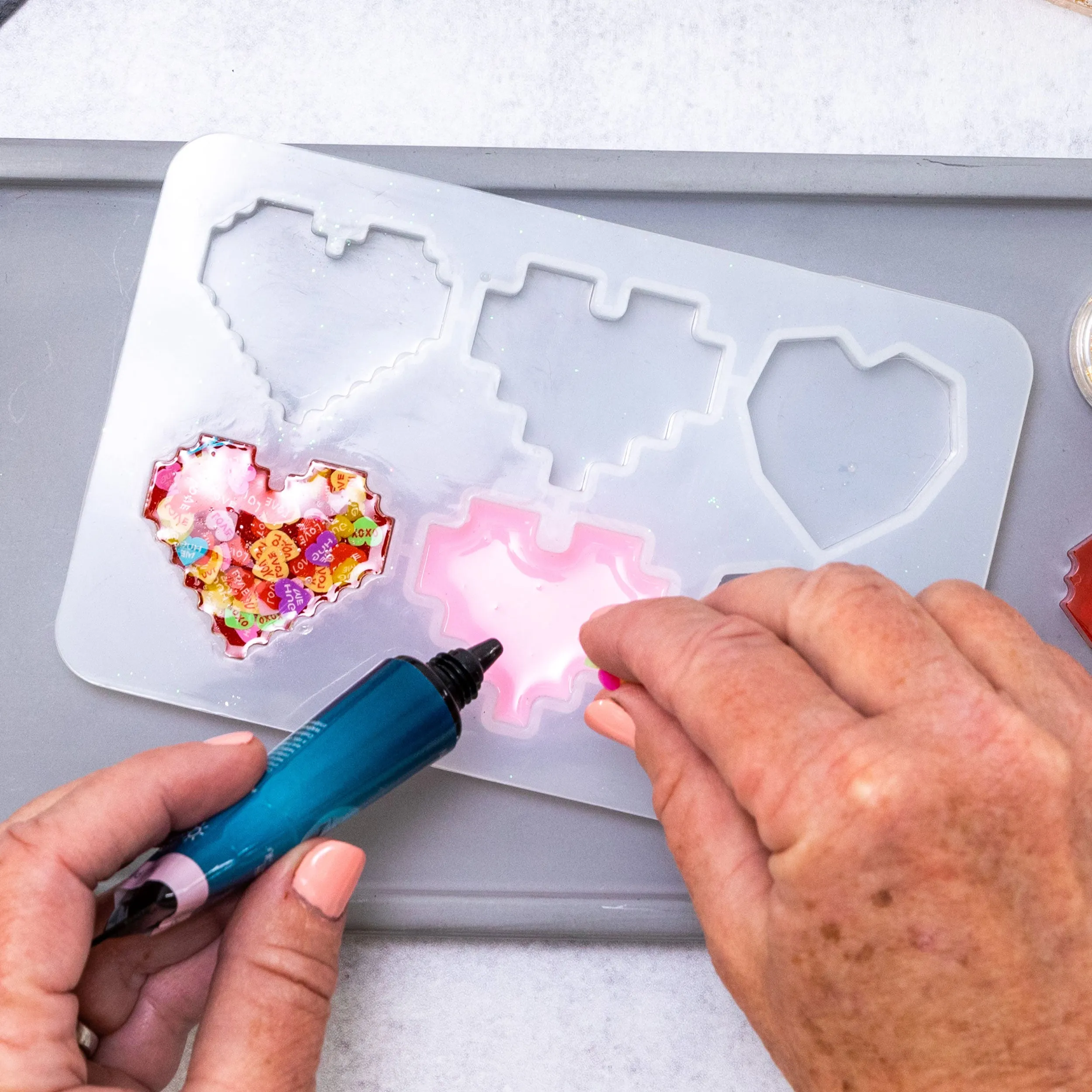Pixel Heart Silicone Mold