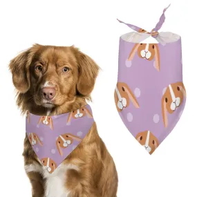 POD Upload Your Photo Polyester Pet Dog Bandana Pet Scarf