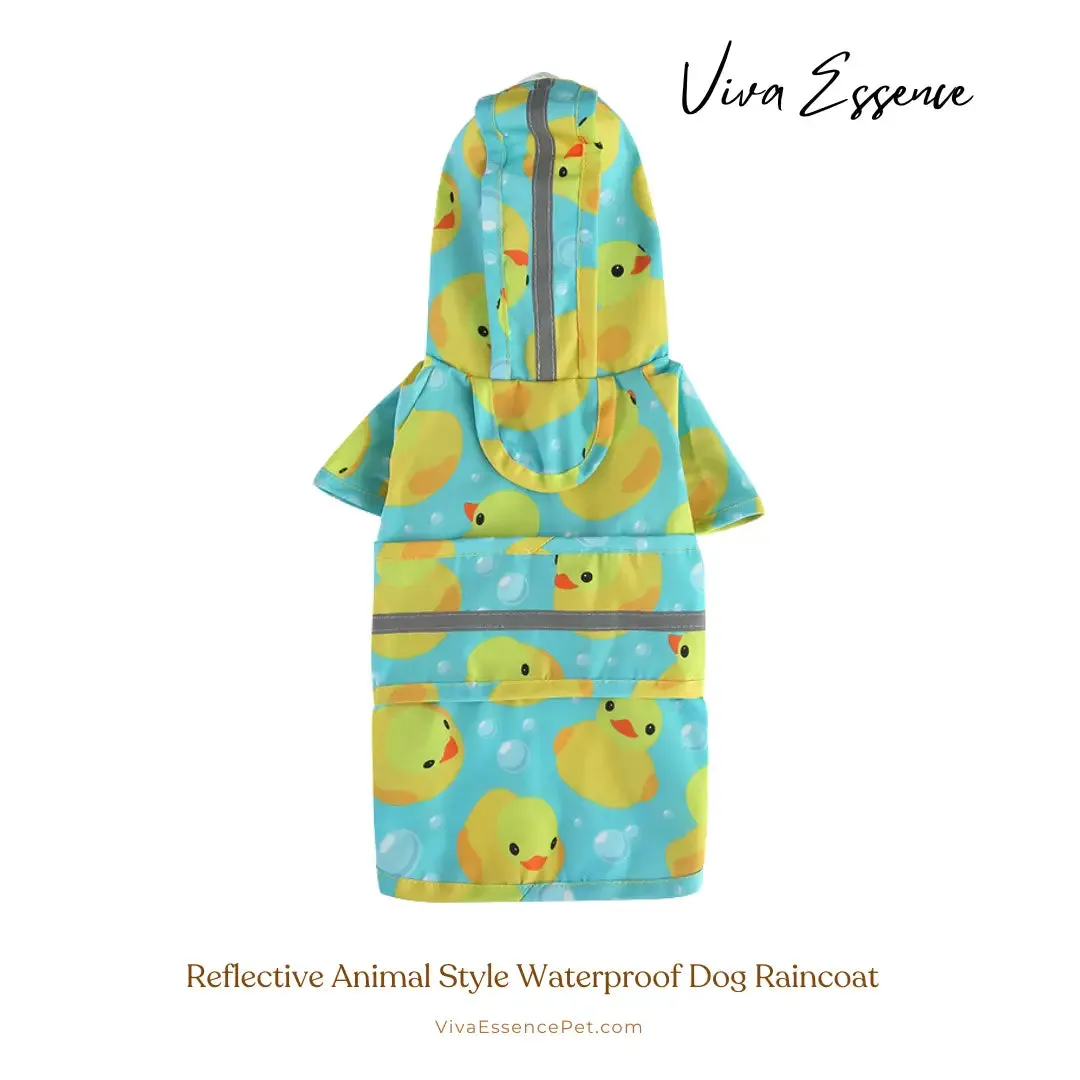 Reflective Animal Style Waterproof Dog Raincoat