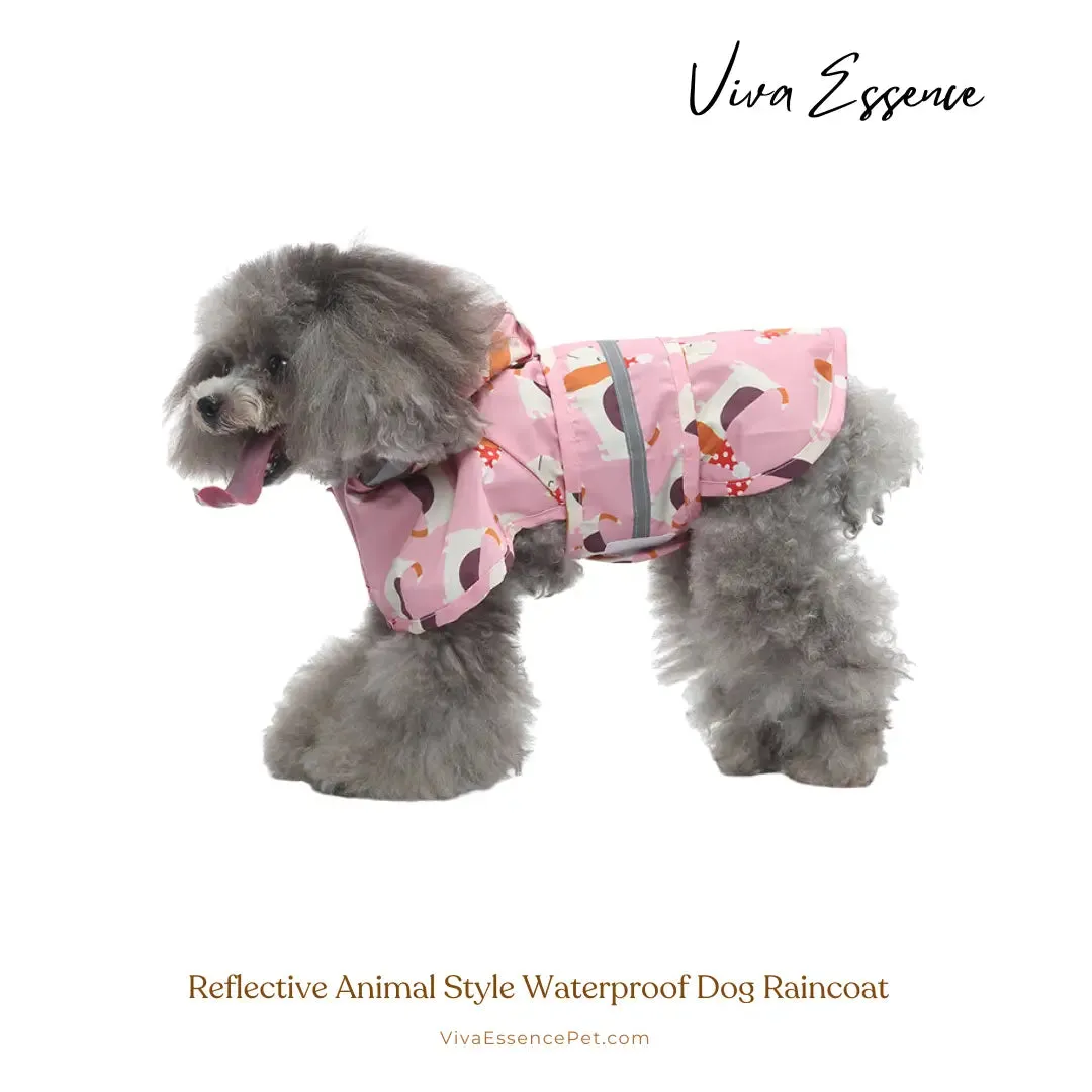 Reflective Animal Style Waterproof Dog Raincoat