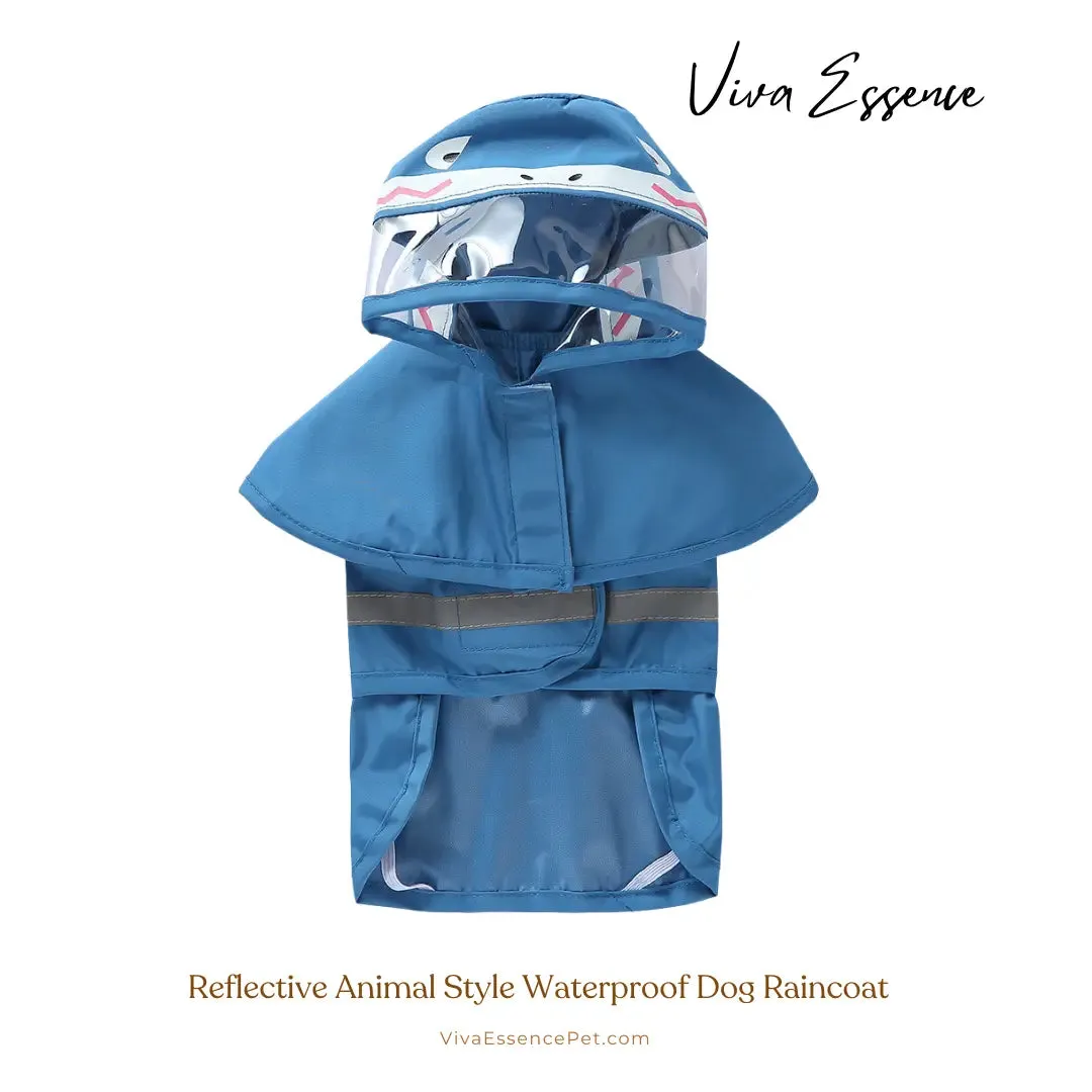 Reflective Animal Style Waterproof Dog Raincoat