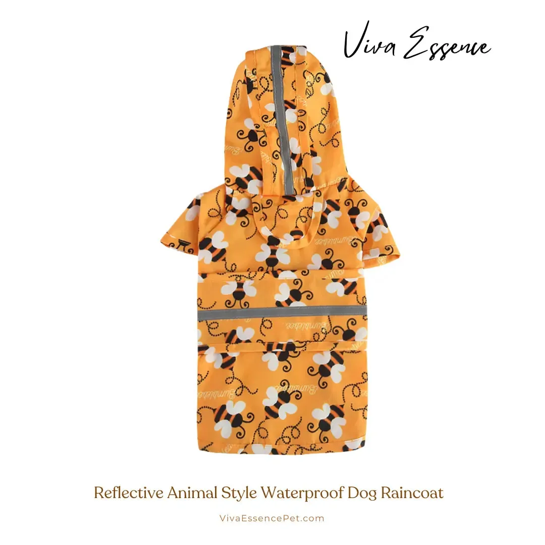 Reflective Animal Style Waterproof Dog Raincoat