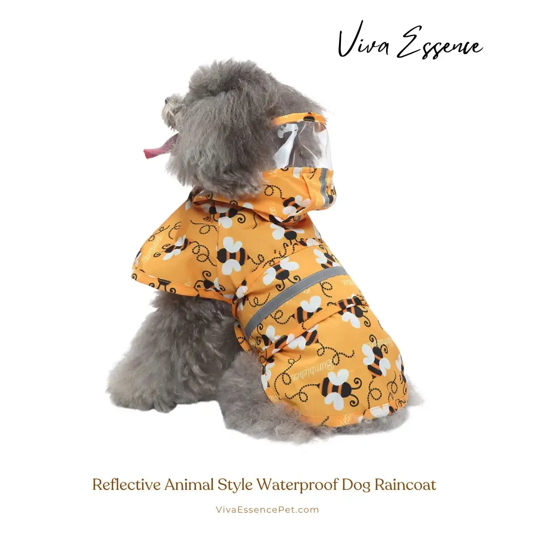 Reflective Animal Style Waterproof Dog Raincoat