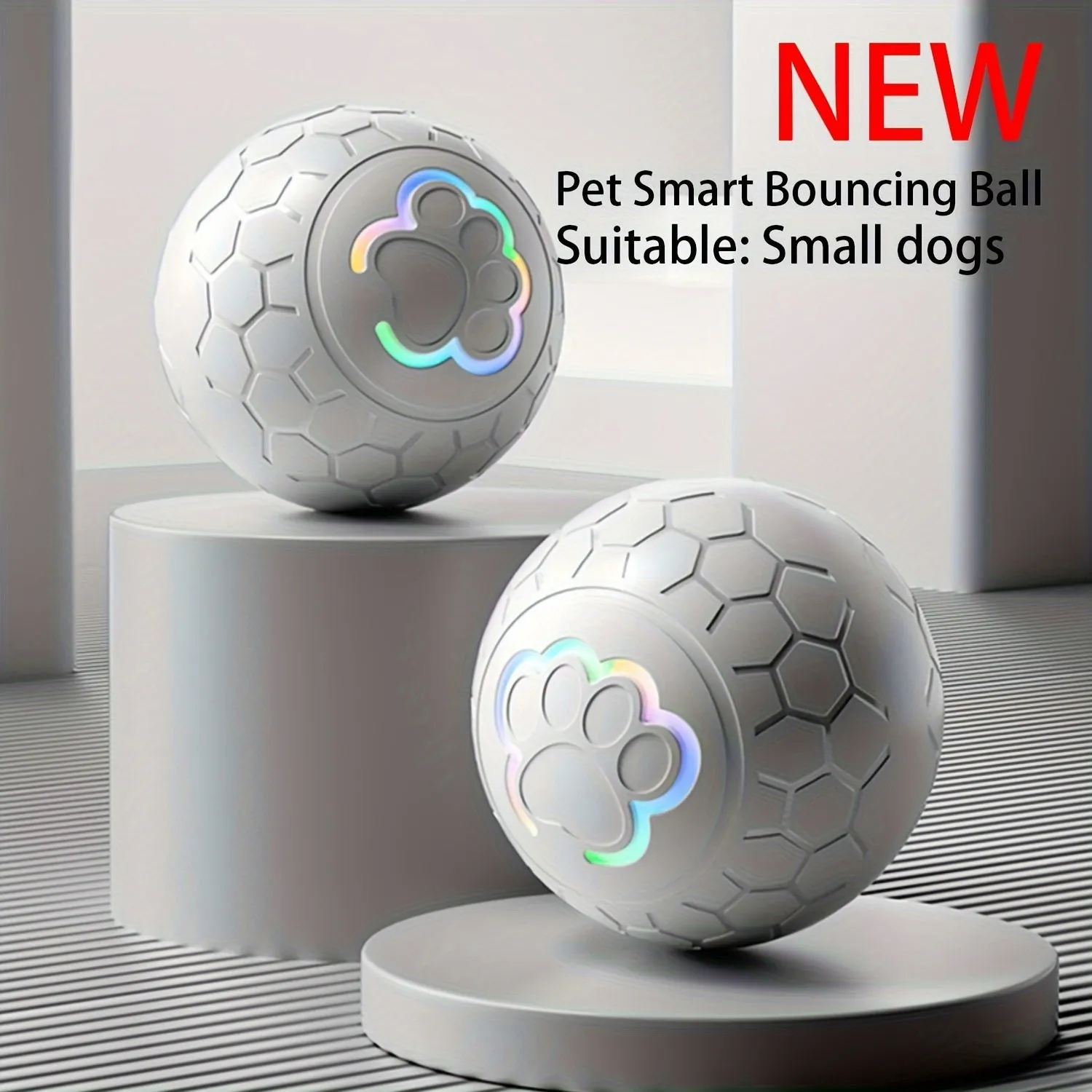 SmartPlay Interactive Dog Toy Ball - Automatic Bouncing, Electric Intelligent, Waterproof, Bite-Resistant, Fun Pet Companion for Mental Stimulation and Exercise