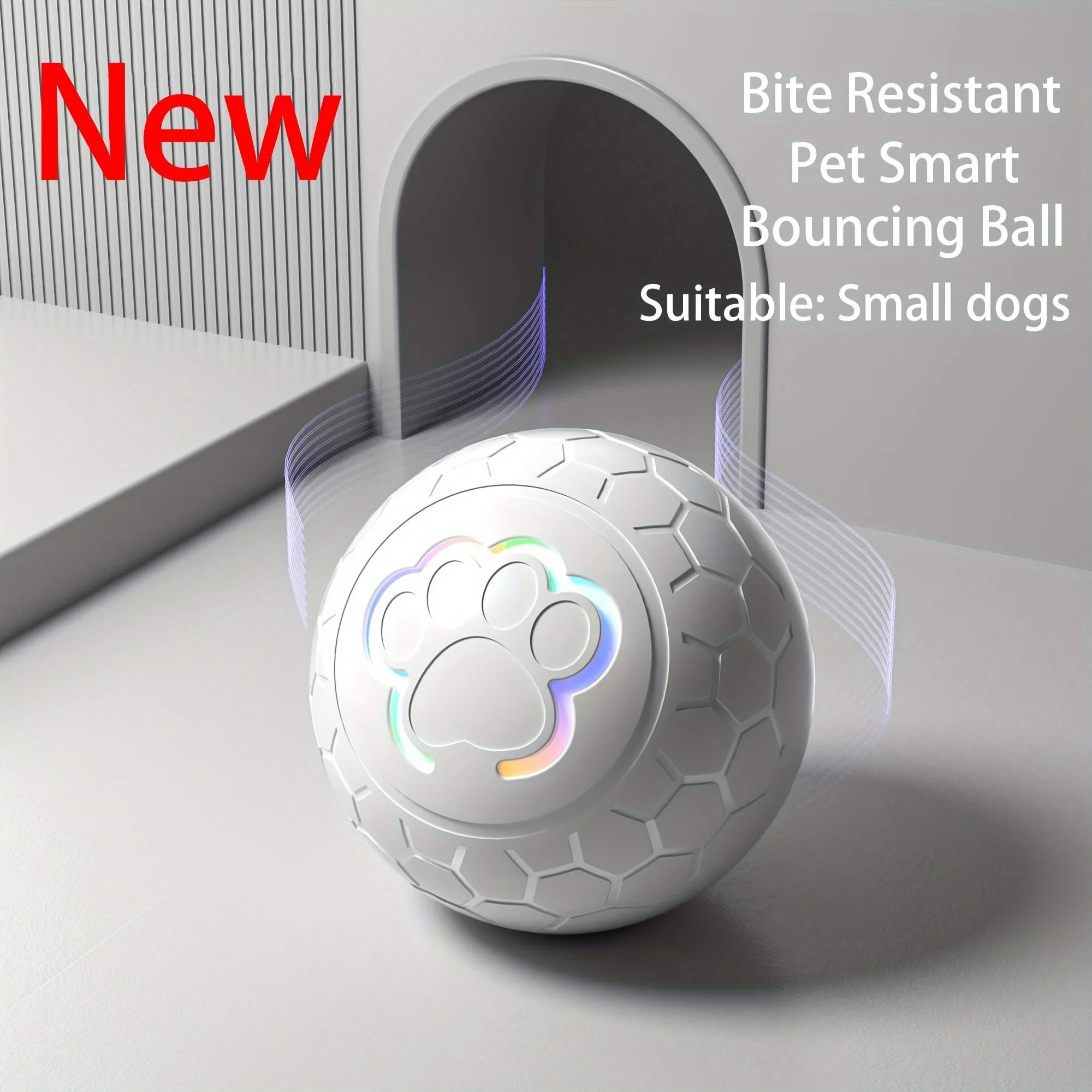 SmartPlay Interactive Dog Toy Ball - Automatic Bouncing, Electric Intelligent, Waterproof, Bite-Resistant, Fun Pet Companion for Mental Stimulation and Exercise