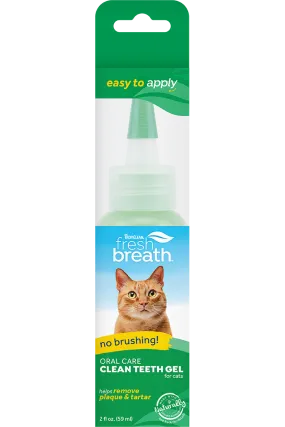 TropiClean Fresh Breath No Brushing Clean Teeth Dental & Oral Care Gel for Cats