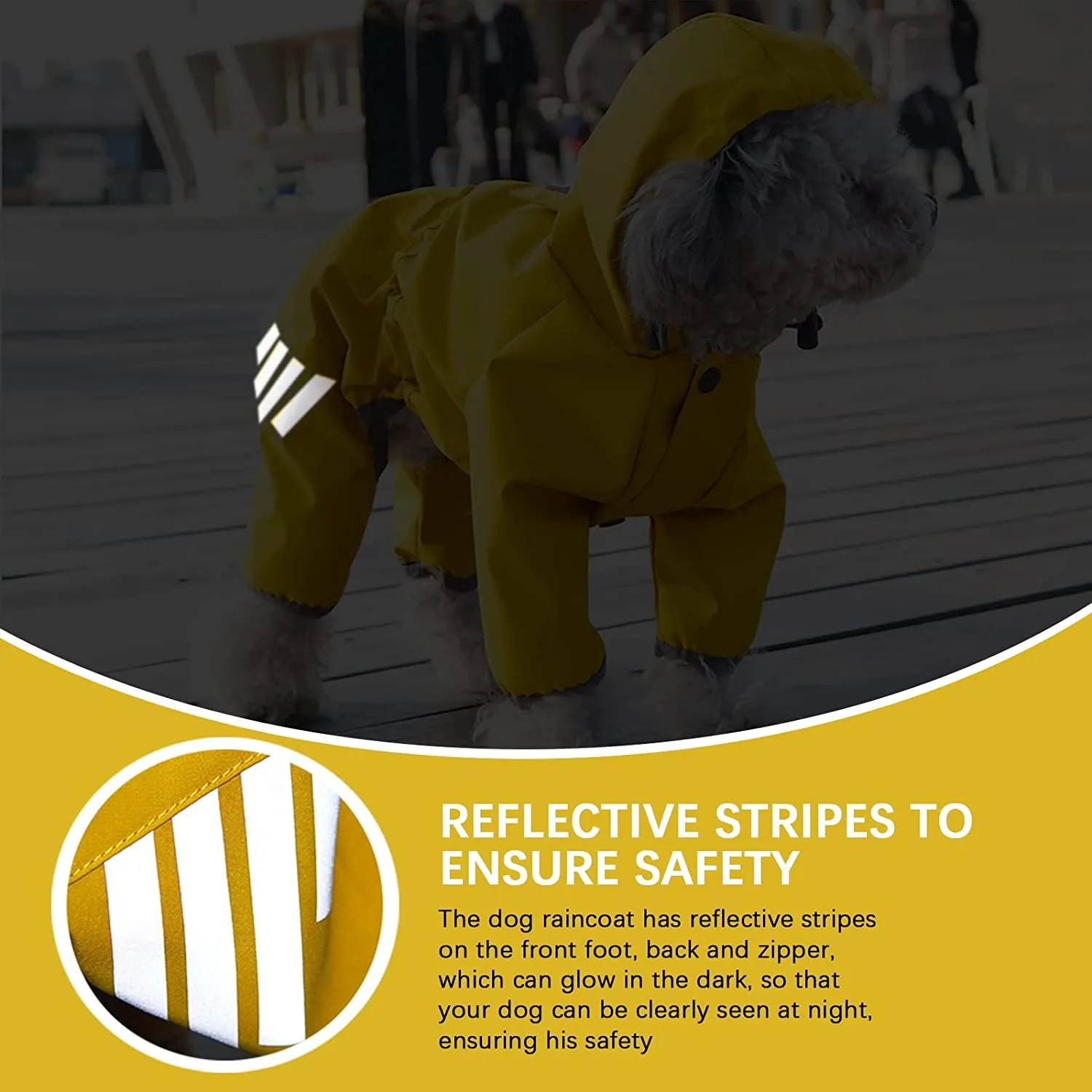 Waterproof Reflective Small Dog Raincoat