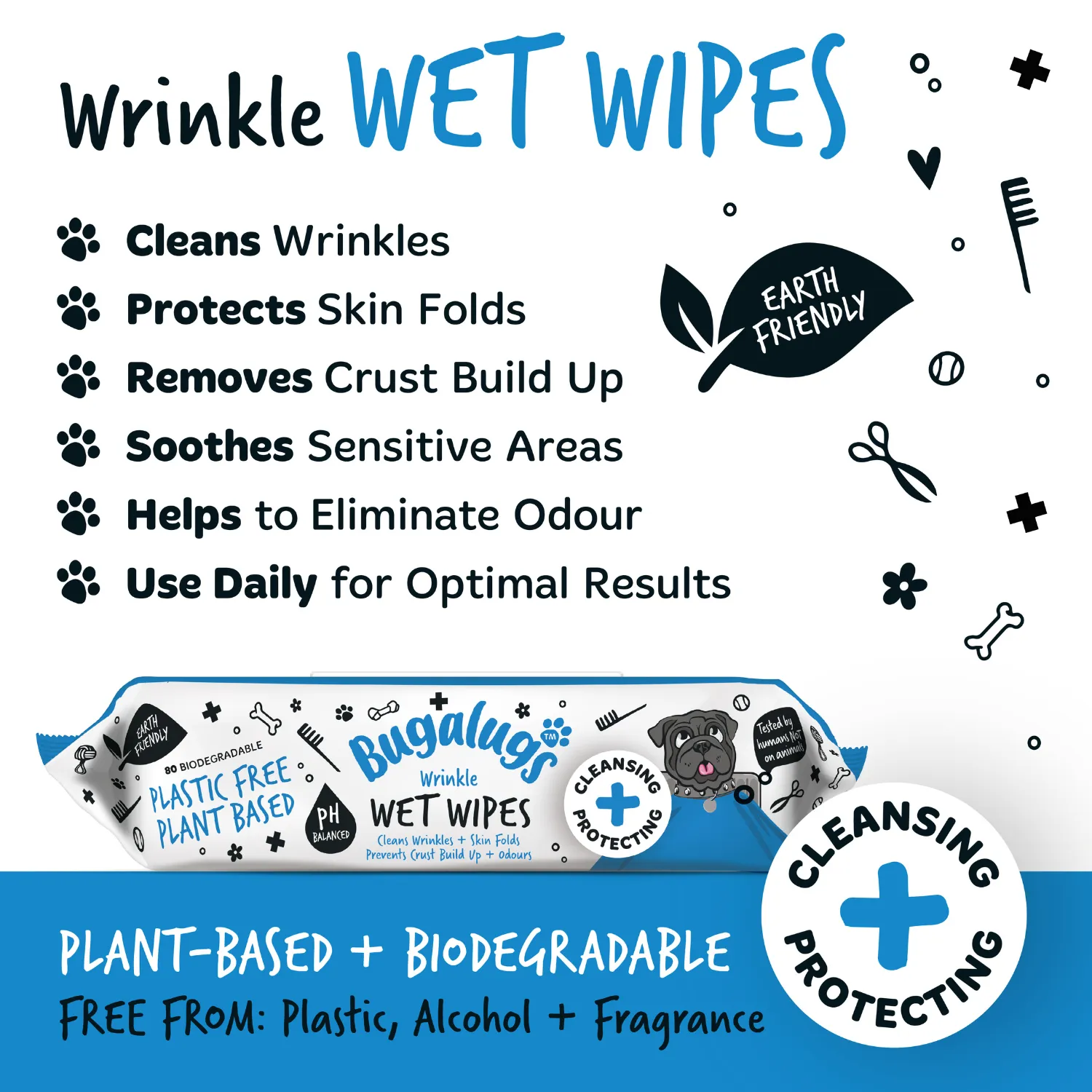 Wrinkle Wet Wipes for Dogs & Cats